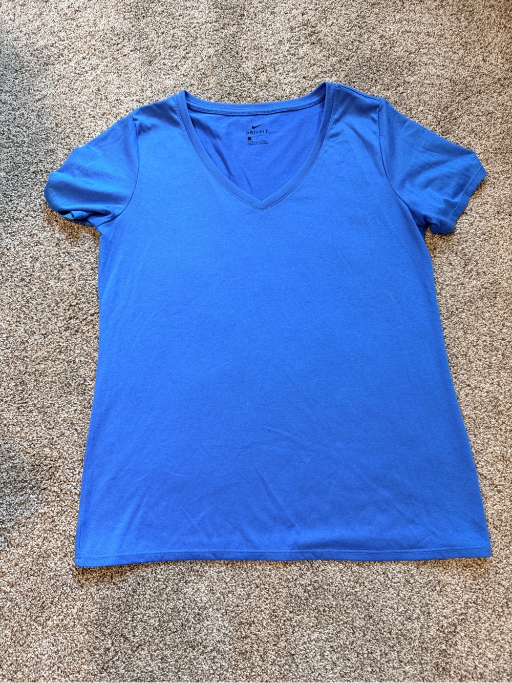 Nike Women's V-Neck Short Sleeve Tee - Royal Blue